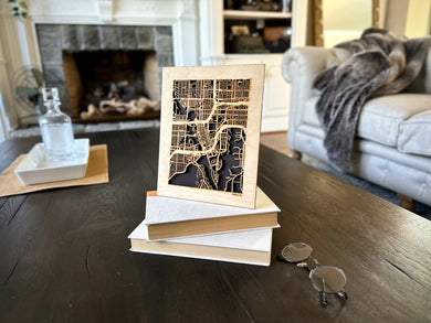 Tampa, FL City Street Map | Modern Wood Wall Art in a Minimalist design. 3 sizes