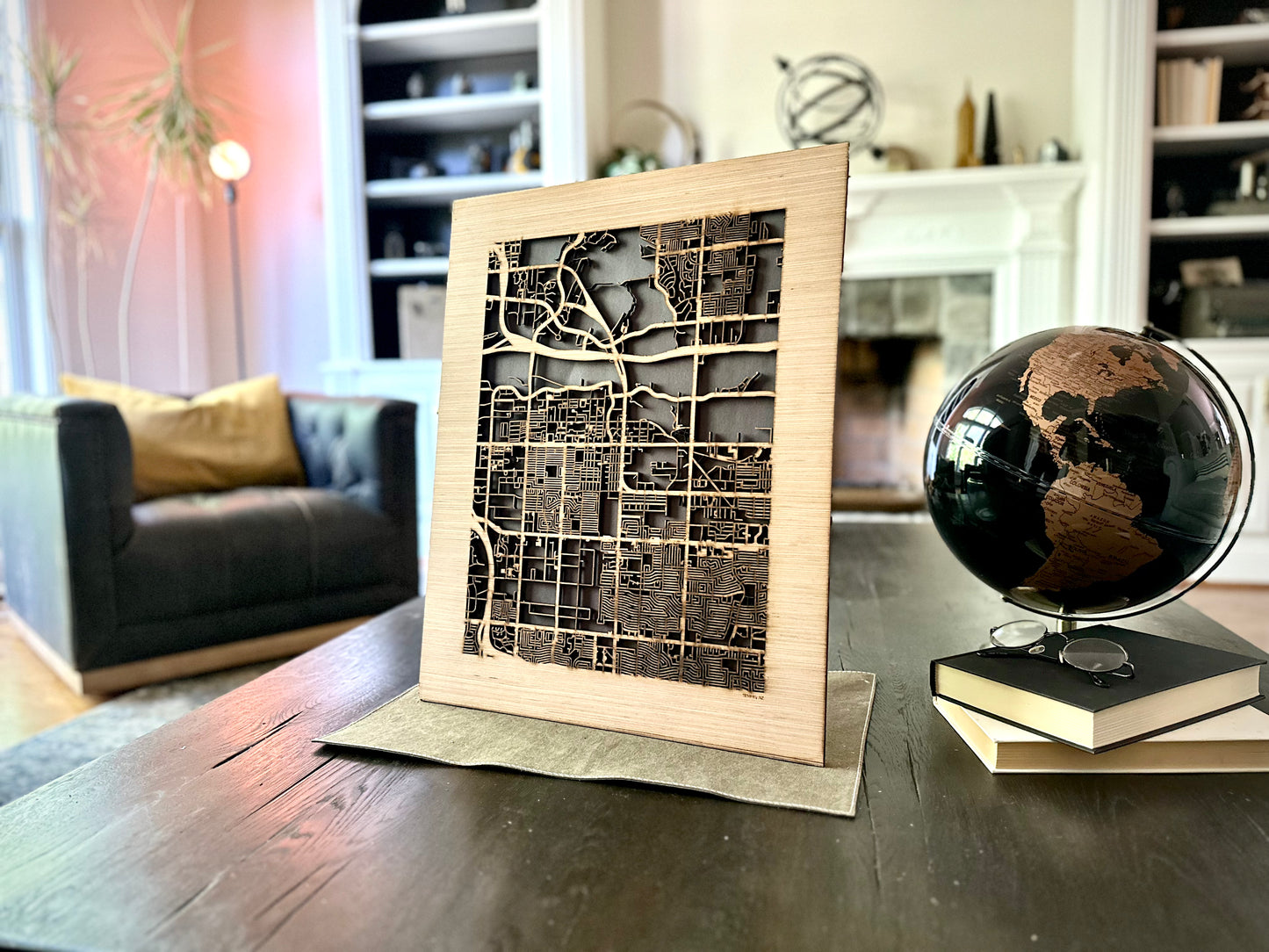 Tempe, AZ City Street Map | Modern Wood Wall Art in a Minimalist design. 2 sizes