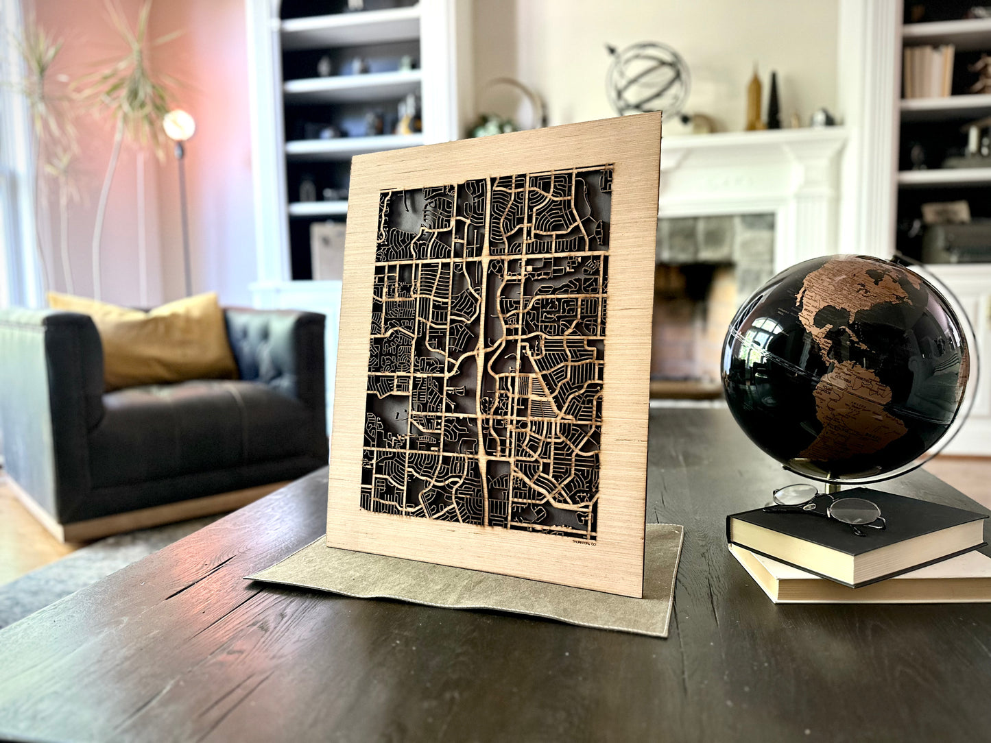 Thornton, CO City Street Map | Modern Wood Wall Art in a Minimalist design. 2 sizes