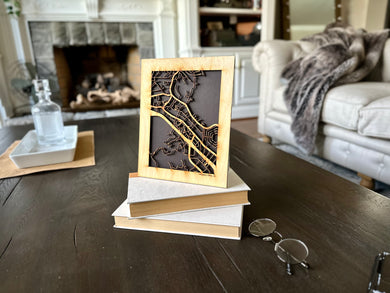 Thousand Oaks, CA City Street Map | Modern Wood Wall Art in a Minimalist design. 2 sizes