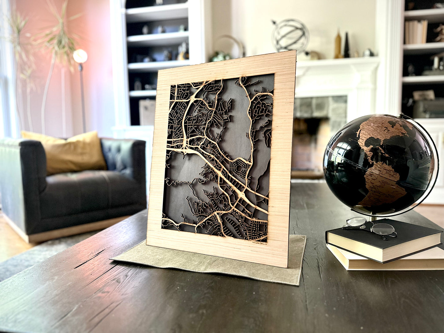 Thousand Oaks, CA City Street Map | Modern Wood Wall Art in a Minimalist design. 2 sizes
