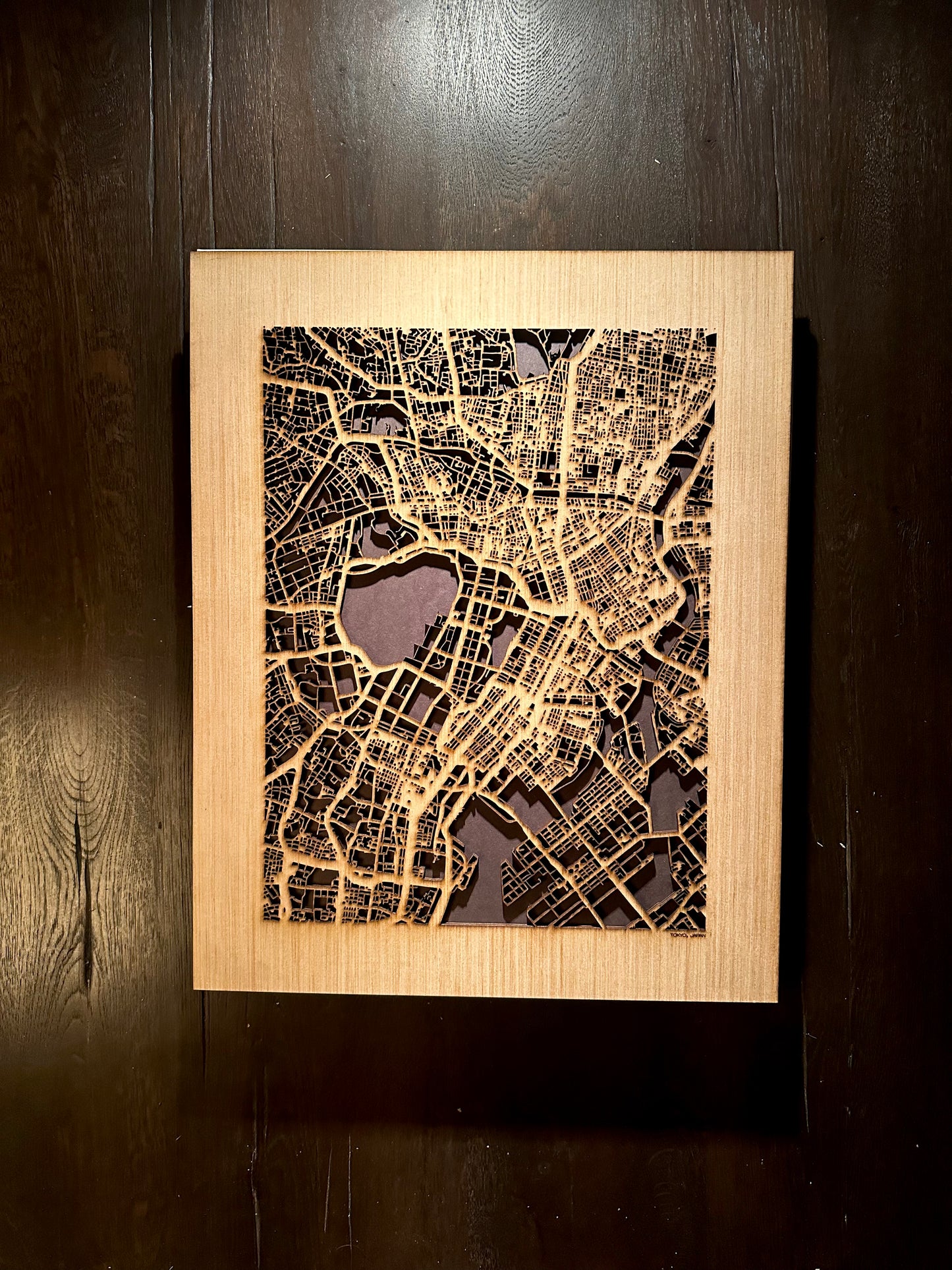 Tokyo, Japan City Street Map | Modern Wood Wall Art in a Minimalist design. 2 sizes
