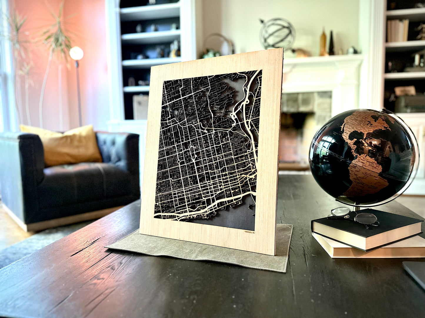 Toronto, Canada City Street Map | Modern Wood Wall Art in a Minimalist design. 3 sizes