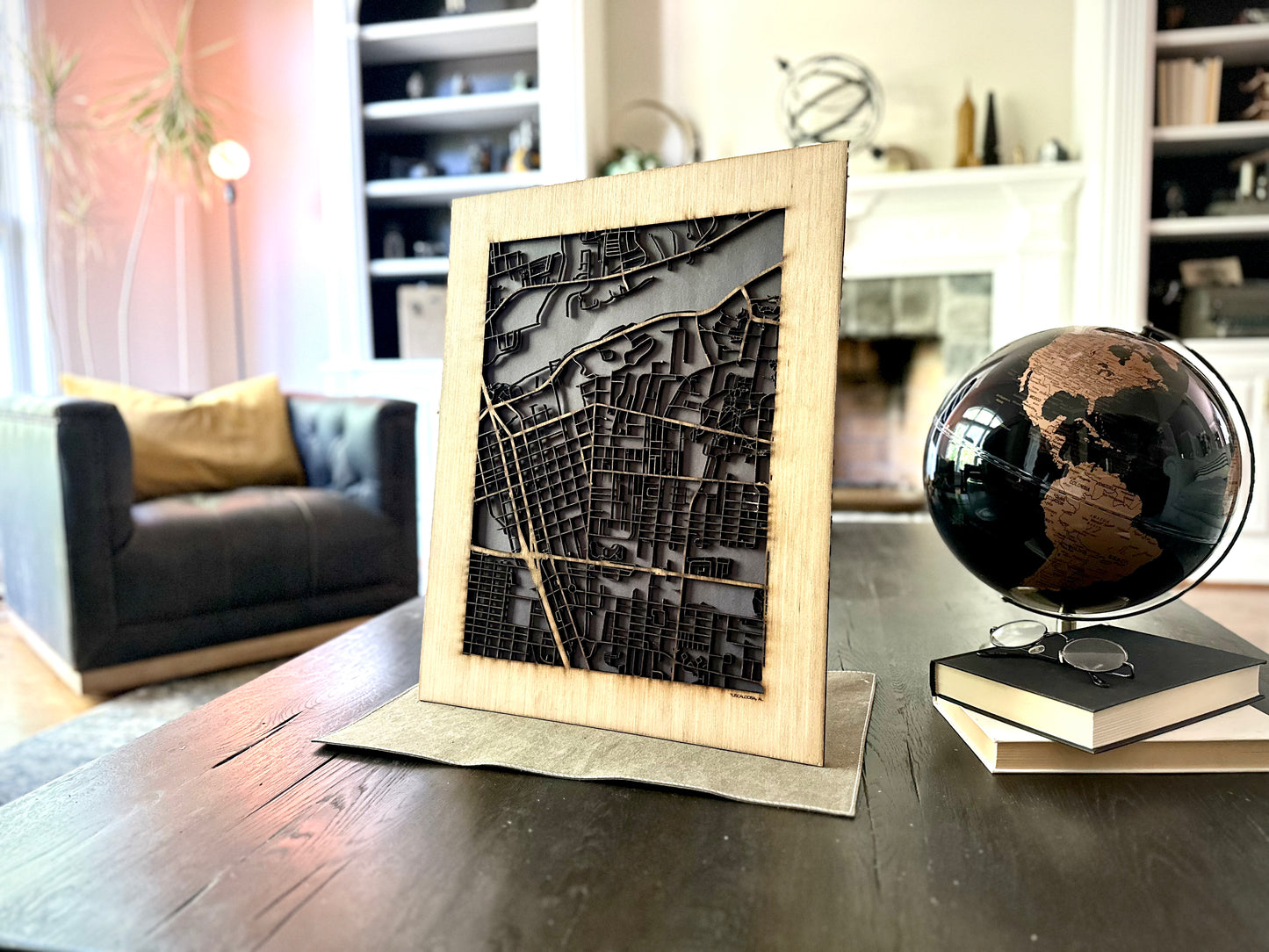Tuscaloosa, AL City Street Map | Modern Wood Wall Art in a Minimalist design. 2 sizes