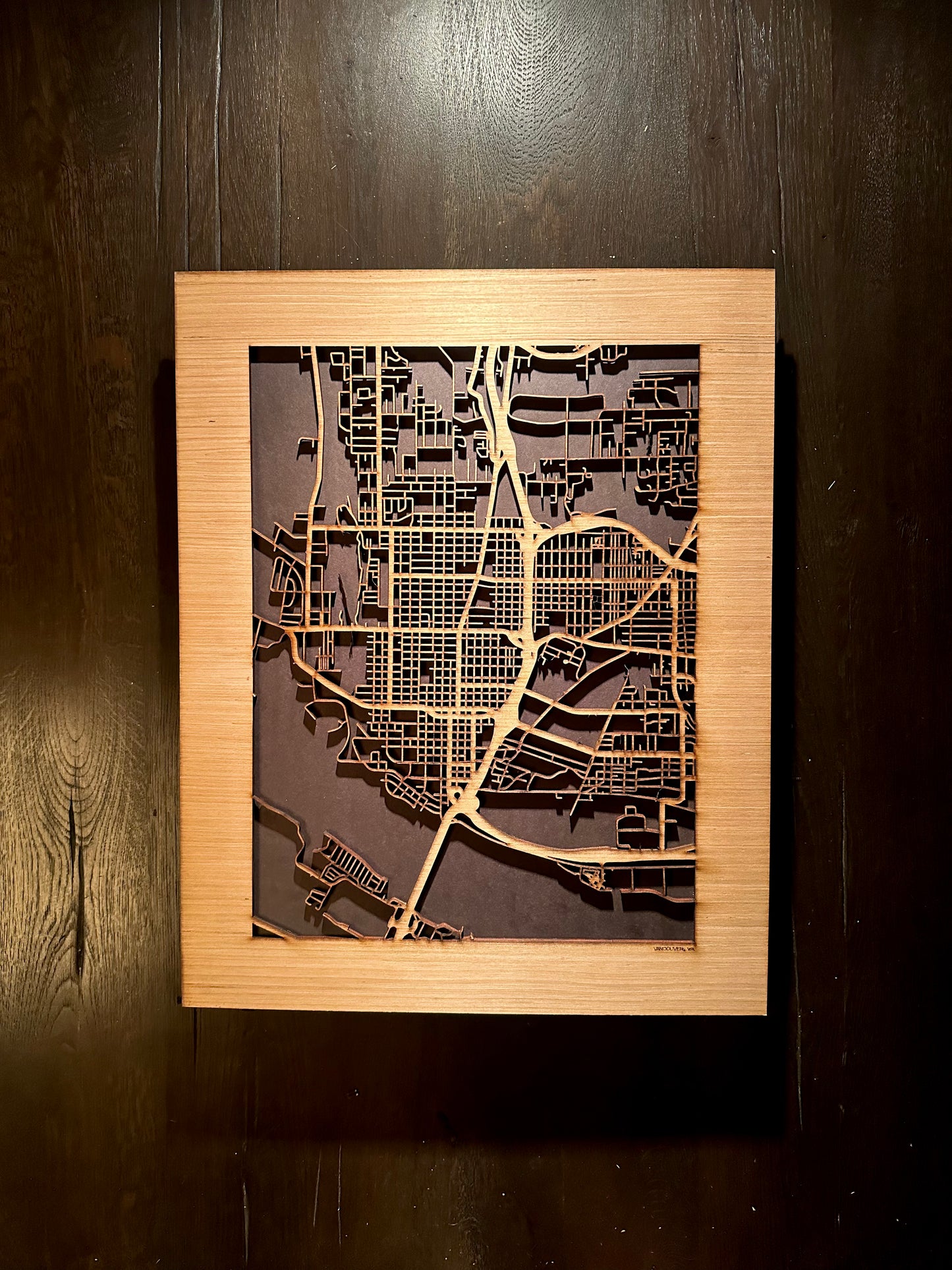 Vancouver, WA City Street Map | Modern Wood Wall Art in a Minimalist design. 2 sizes