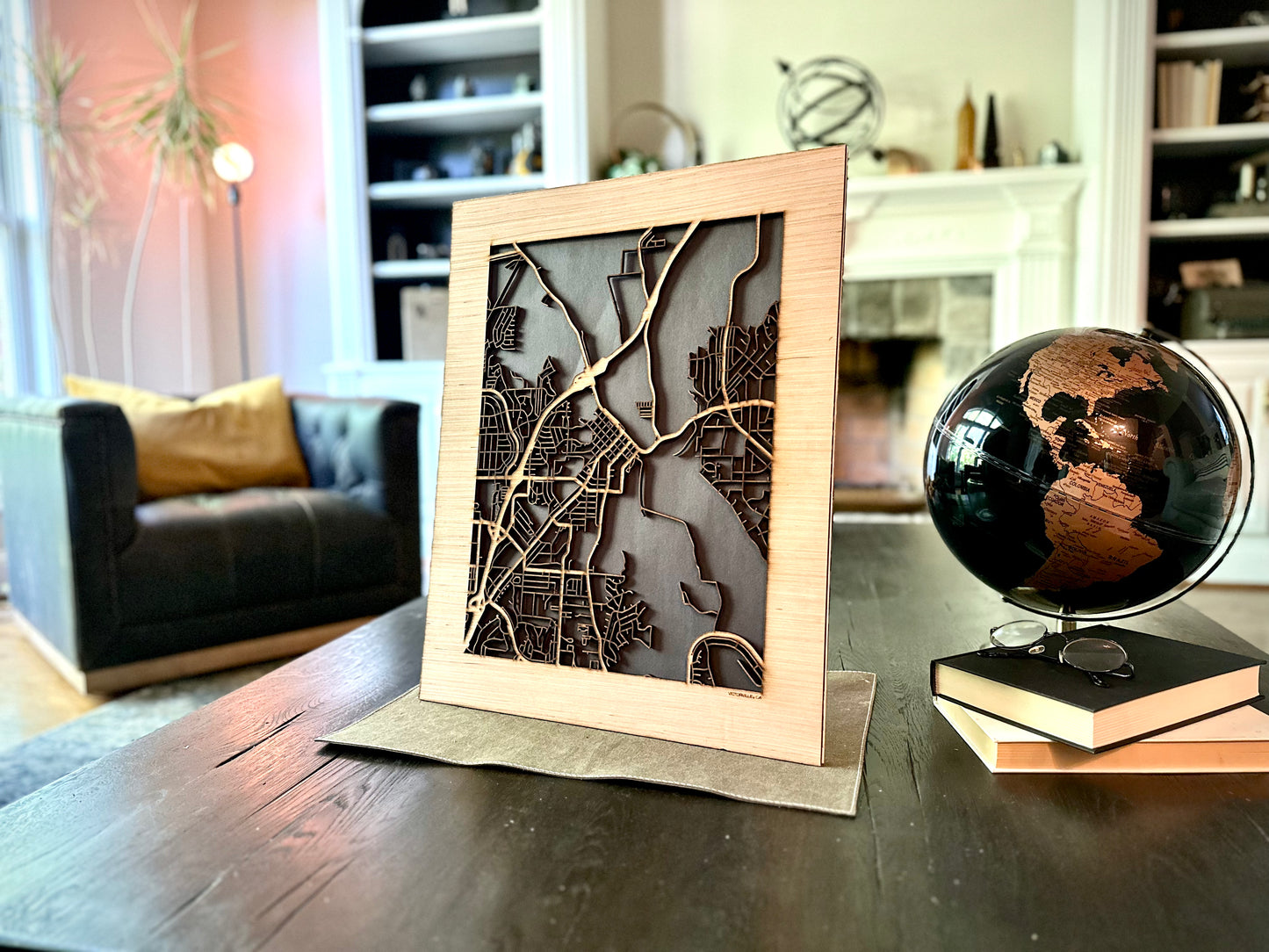 Victorville, CA City Street Map | Modern Wood Wall Art in a Minimalist design. 2 sizes