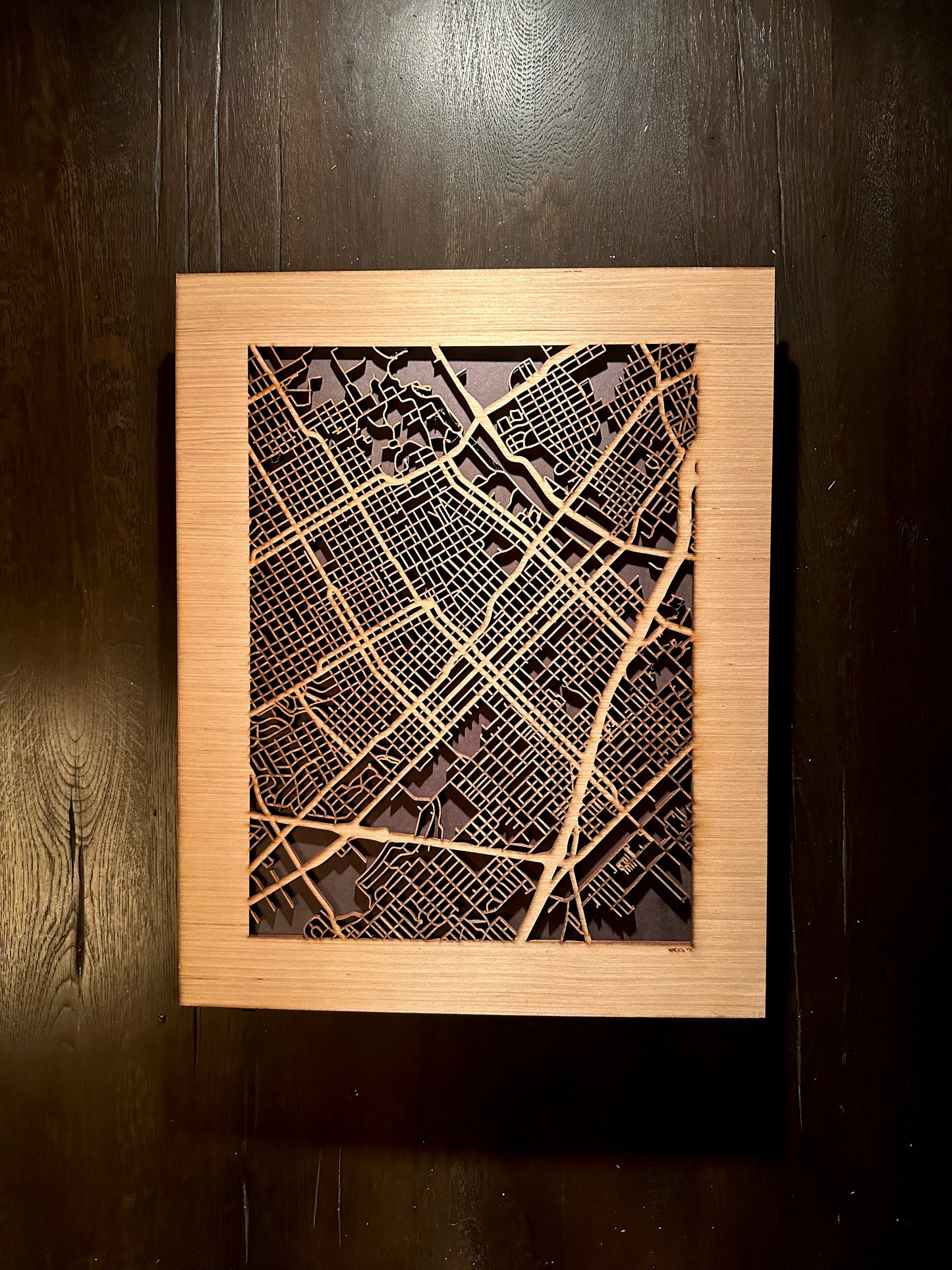 Waco, TX City Street Map | Modern Wood Wall Art in a Minimalist design. 2 sizes