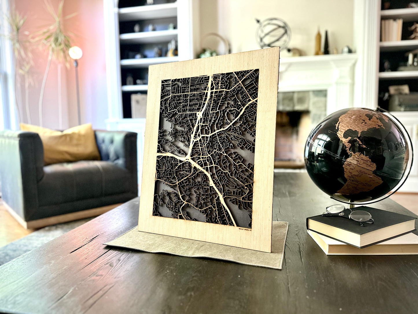 Walnut Creek, CA City Street Map | Modern Wood Wall Art in a Minimalist design. 2 sizes