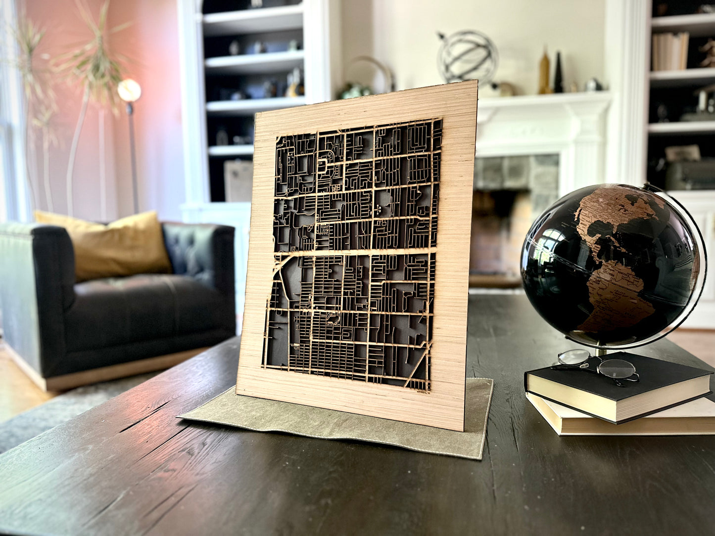 Warren, MI City Street Map | Modern Wood Wall Art in a Minimalist design. 2 sizes