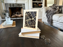 Load image into Gallery viewer, Warsaw, Poland City Street Map | Modern Wood Wall Art in a Minimalist design. 2 sizes