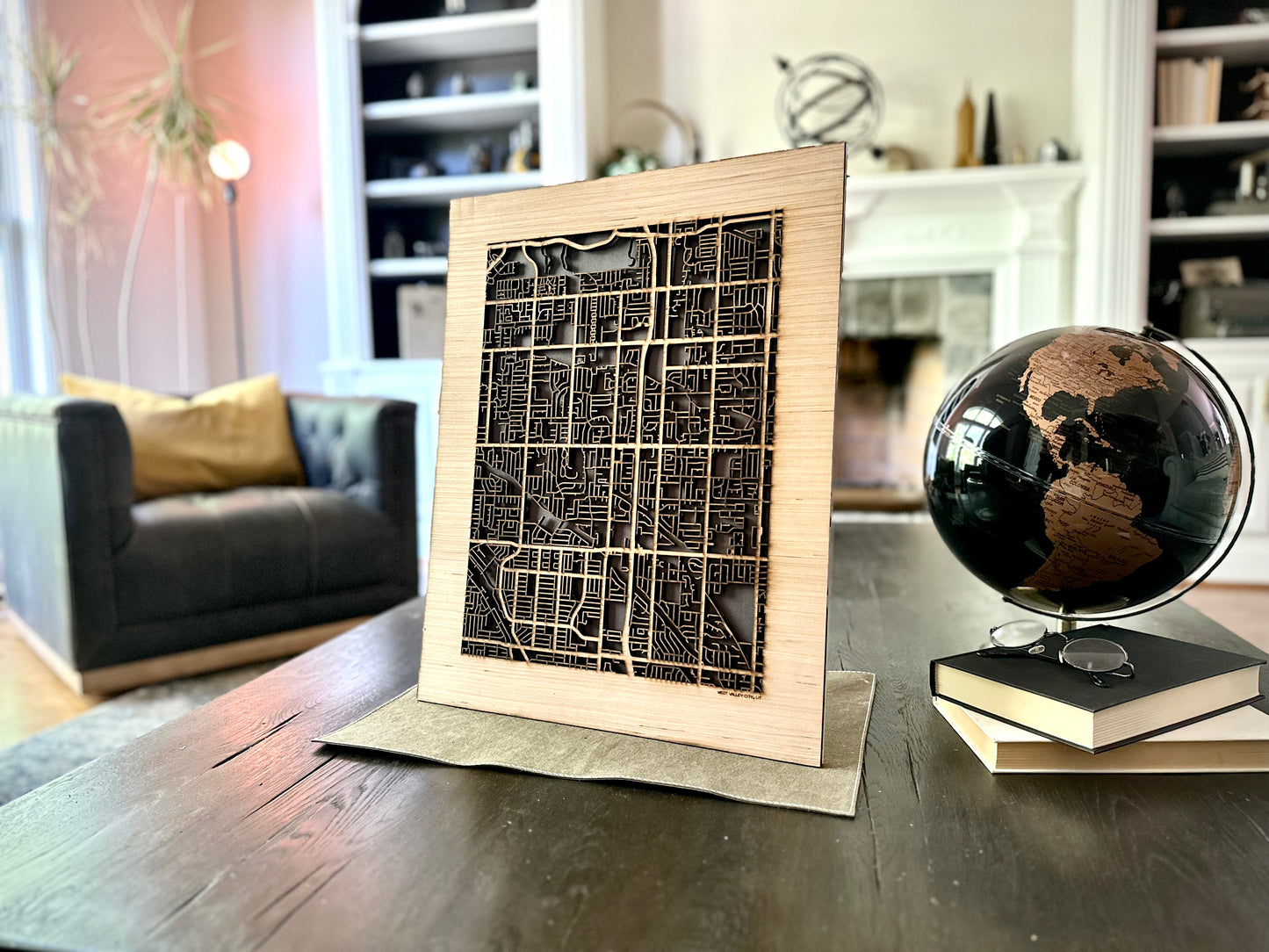 West Valley City, UT City Street Map | Modern Wood Wall Art in a Minimalist design. 2 sizes