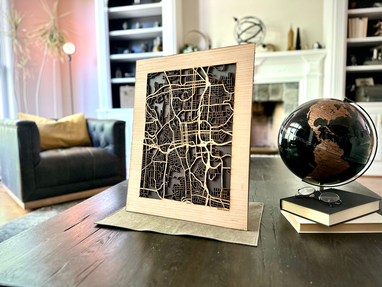 Winston Salem, NC City Street Map | Modern Wood Wall Art in a Minimalist design. 2 sizes