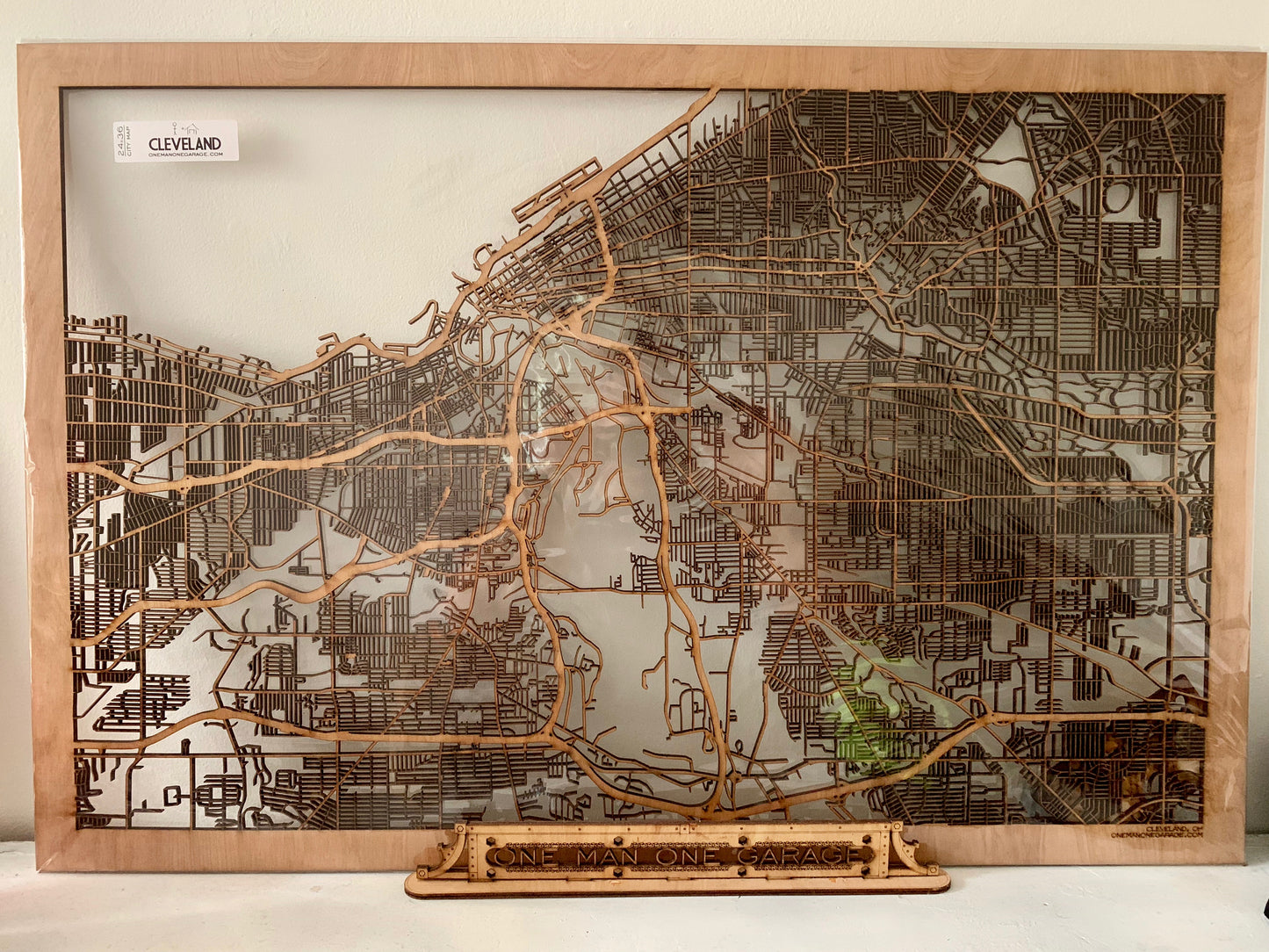 Cleveland, OH City Street Map | Modern Wood Wall Art in a Minimalist design. 3 sizes