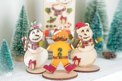 DIY Christmas Ornament Kits, Gingerbread Man & Snowman