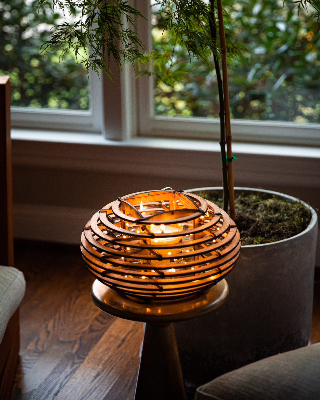 Mid-Century Modern Lantern Brings a Calm Vibe into Your Space. Inspired by Nature, this Nest lamp lights any room to create a retreat!