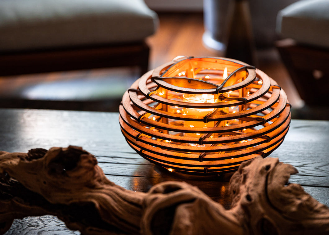 Mid-Century Modern Lantern Brings a Calm Vibe into Your Space. Inspired by Nature, this Nest lamp lights any room to create a retreat!