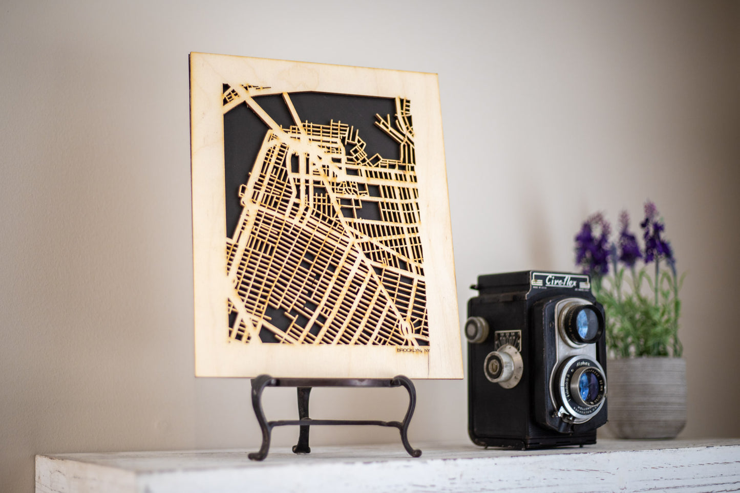 Custom Street Maps, 8x10" and 16x20" Wooden Street Cutouts