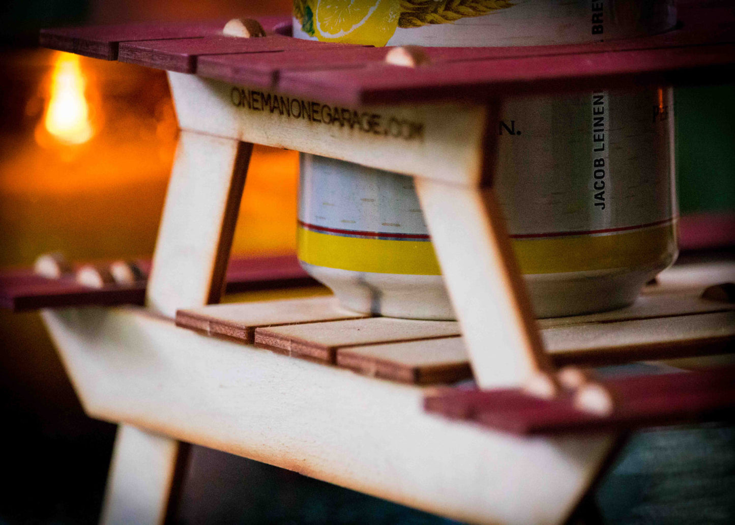 Beer Holder or Condiment Rack, A Mini Picnic Table 3D Kit. Useful Centerpiece and Coaster!