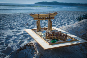 Zen Garden - Japanese Meditation Kit. Playset of 6 pieces, plus the sandbox option.