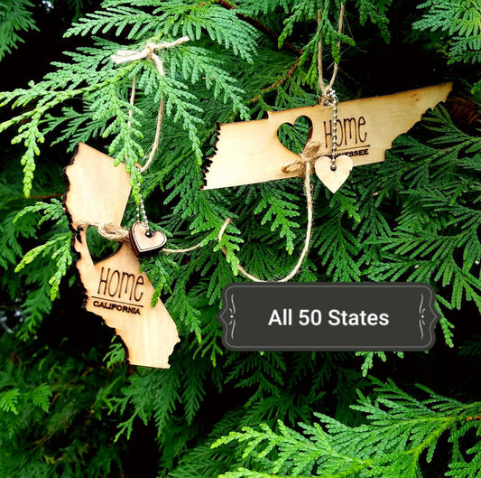 All US State Ornaments. Heart & Home. Show love for your place that stole your heart