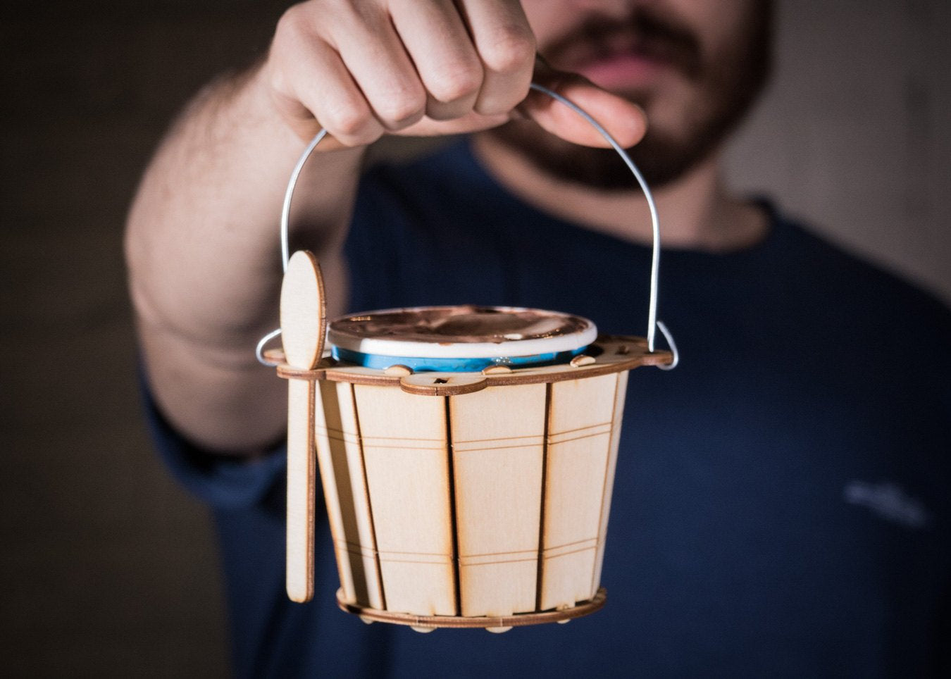 Ice Cream Keeper! A Wooden pint-size holder, Made to Look Like A Vinta –  One Man, One Garage