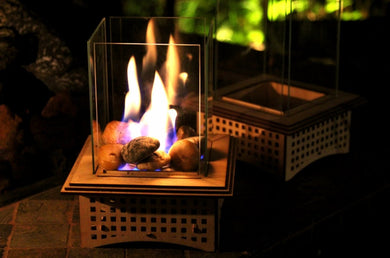 Tabletop Glass Fireplace, 2 sizes to warm your evening!