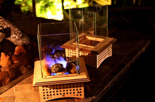 Load image into Gallery viewer, Tabletop Glass Fireplace, 2 sizes to warm your evening!
