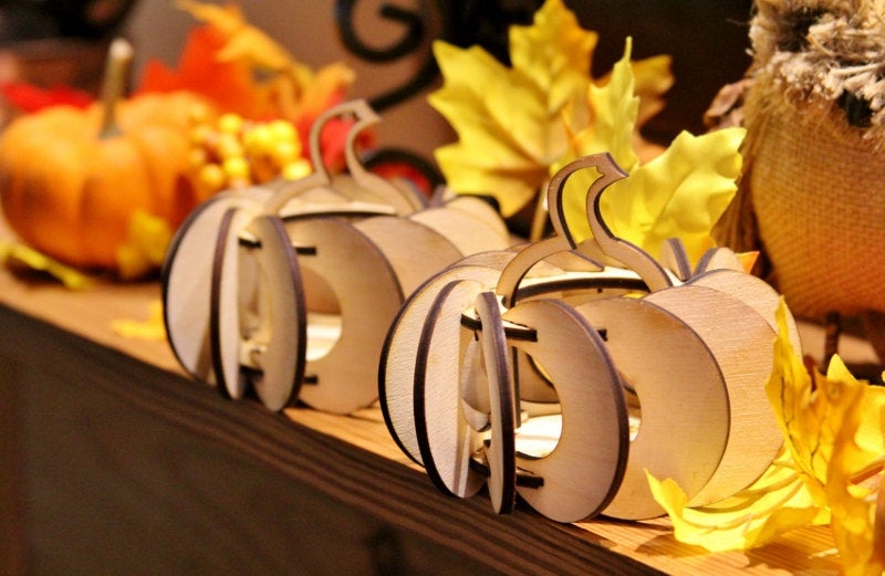 Pumpkin Lantern for Home and Office Desk Decor, Fall Gatherings, Halloween, or Thanksgiving Dinning Table Centerpiece!