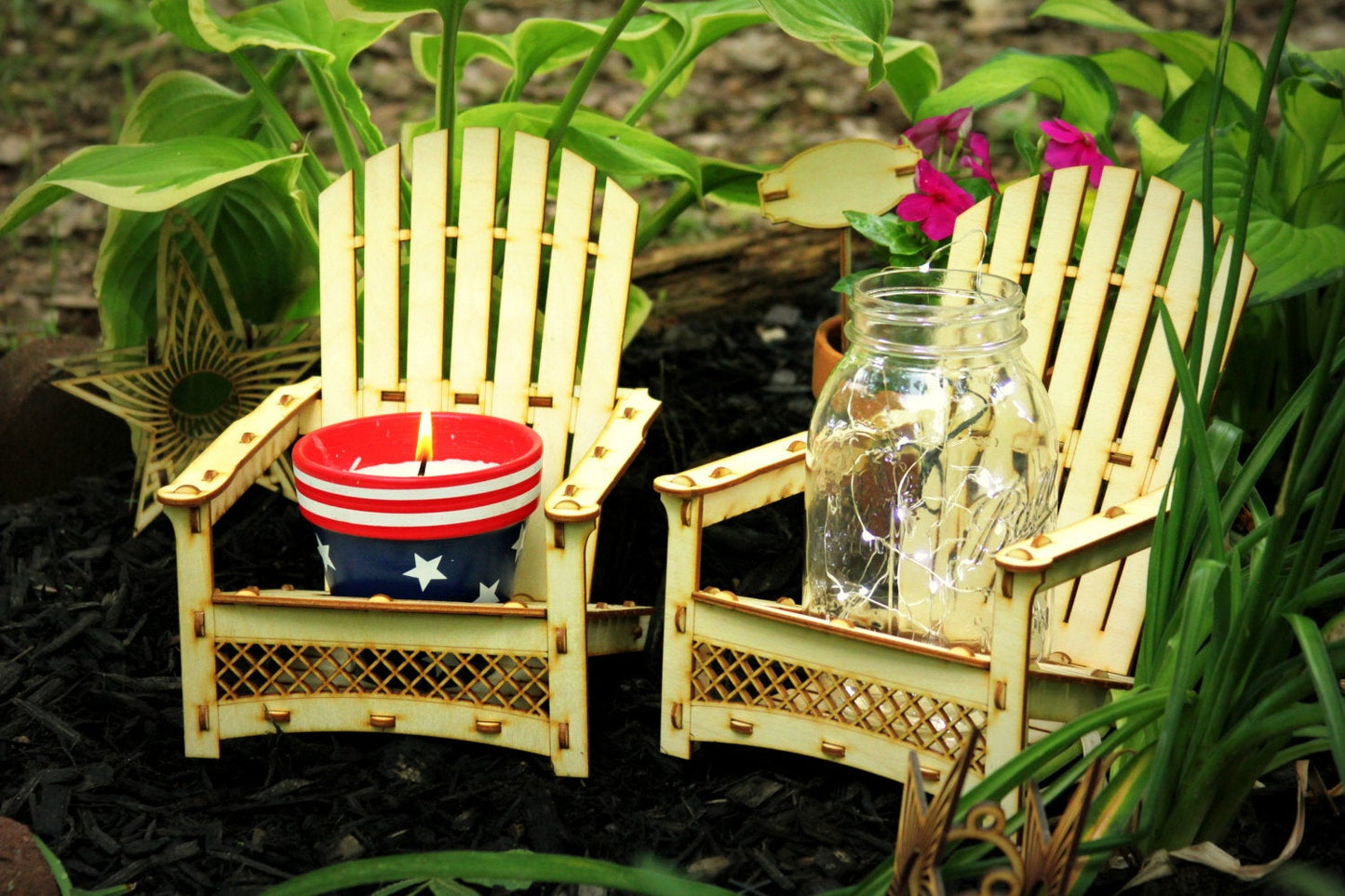 Adirondack Chair. Outdoor Planter, Drink Holder, Beach Buddy, Table Centerpiece, Party Decorations