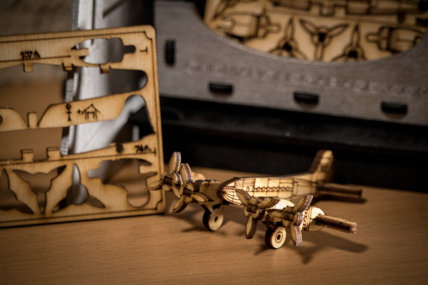 Stratoliner Miniature Airplane 3D Puzzle. Punch card pieces pop out and snap together.