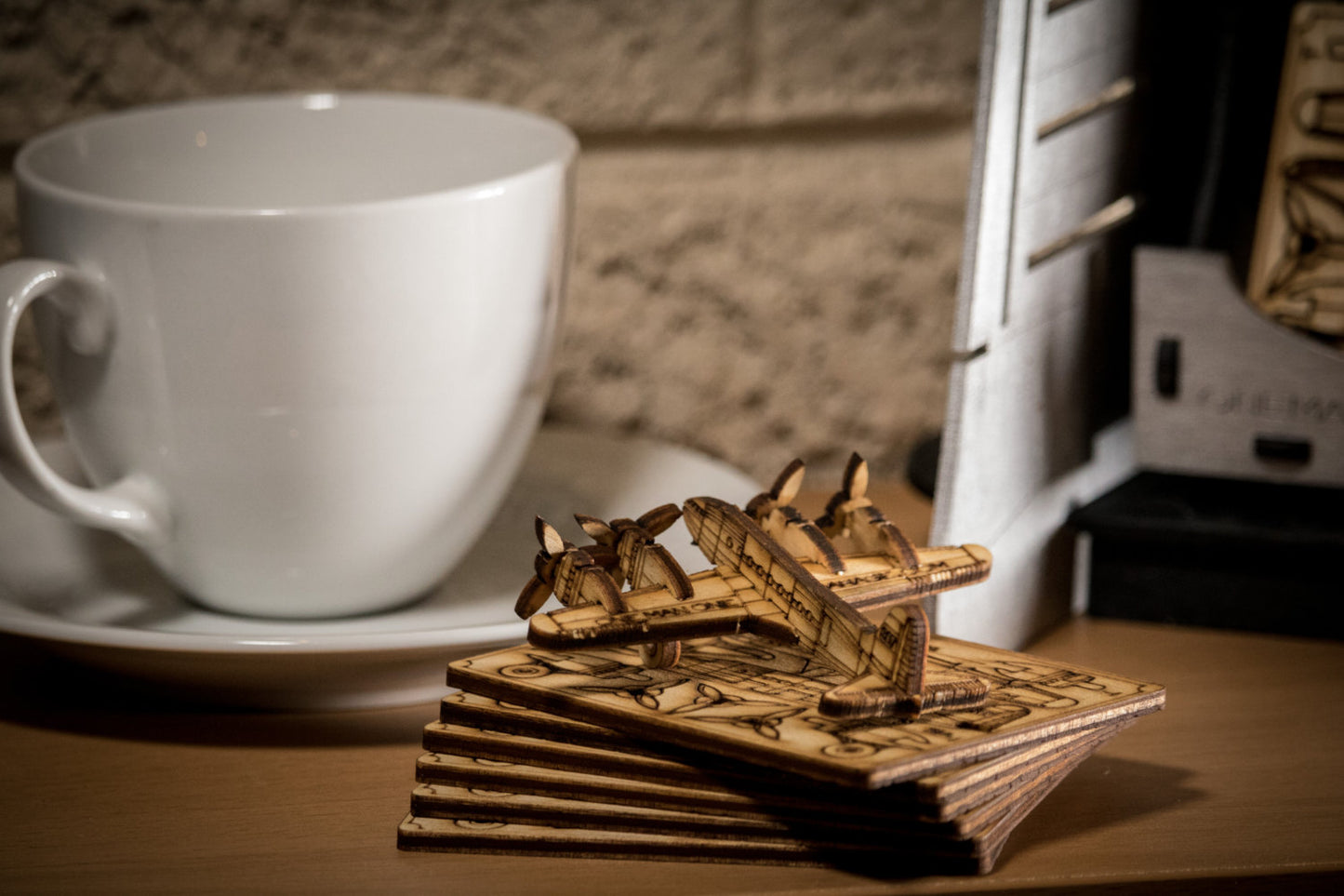Stratoliner Miniature Airplane 3D Puzzle. Punch card pieces pop out and snap together.
