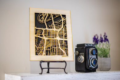 Kansas City, MO City Street Map | Modern Wood Wall Art in a Minimalist design. 3 sizes (Copy)