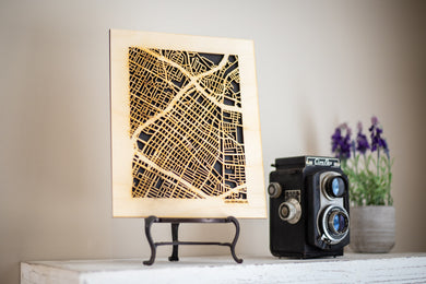 Los Angeles, CA City Street Map | Modern Wood Wall Art in a Minimalist design. 3 sizes