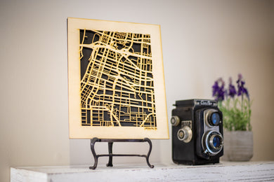 Memphis, TN City Street Map | Modern Wood Wall Art in a Minimalist design. 3 sizes