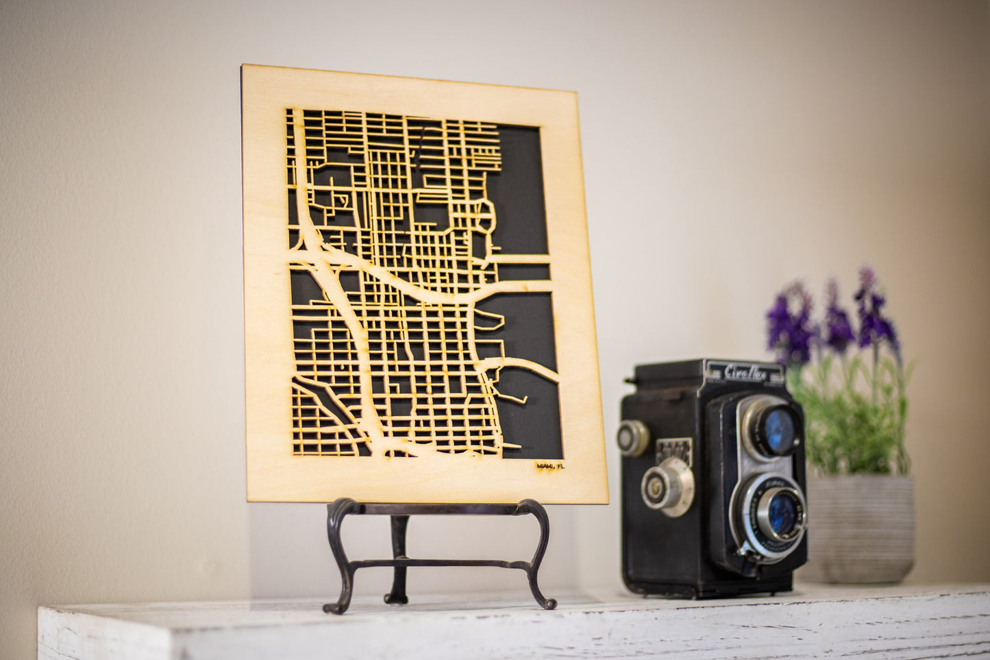 Custom Street Maps, 8x10" and 16x20" Wooden Street Cutouts