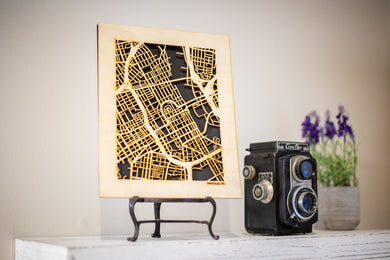 Nashville, TN City Street Map | Modern Wood Wall Art in a Minimalist design. 3 sizes
