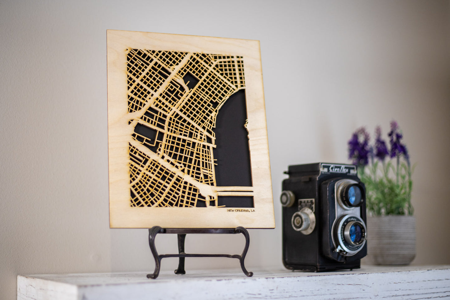 Custom Street Maps, 8x10" and 16x20" Wooden Street Cutouts