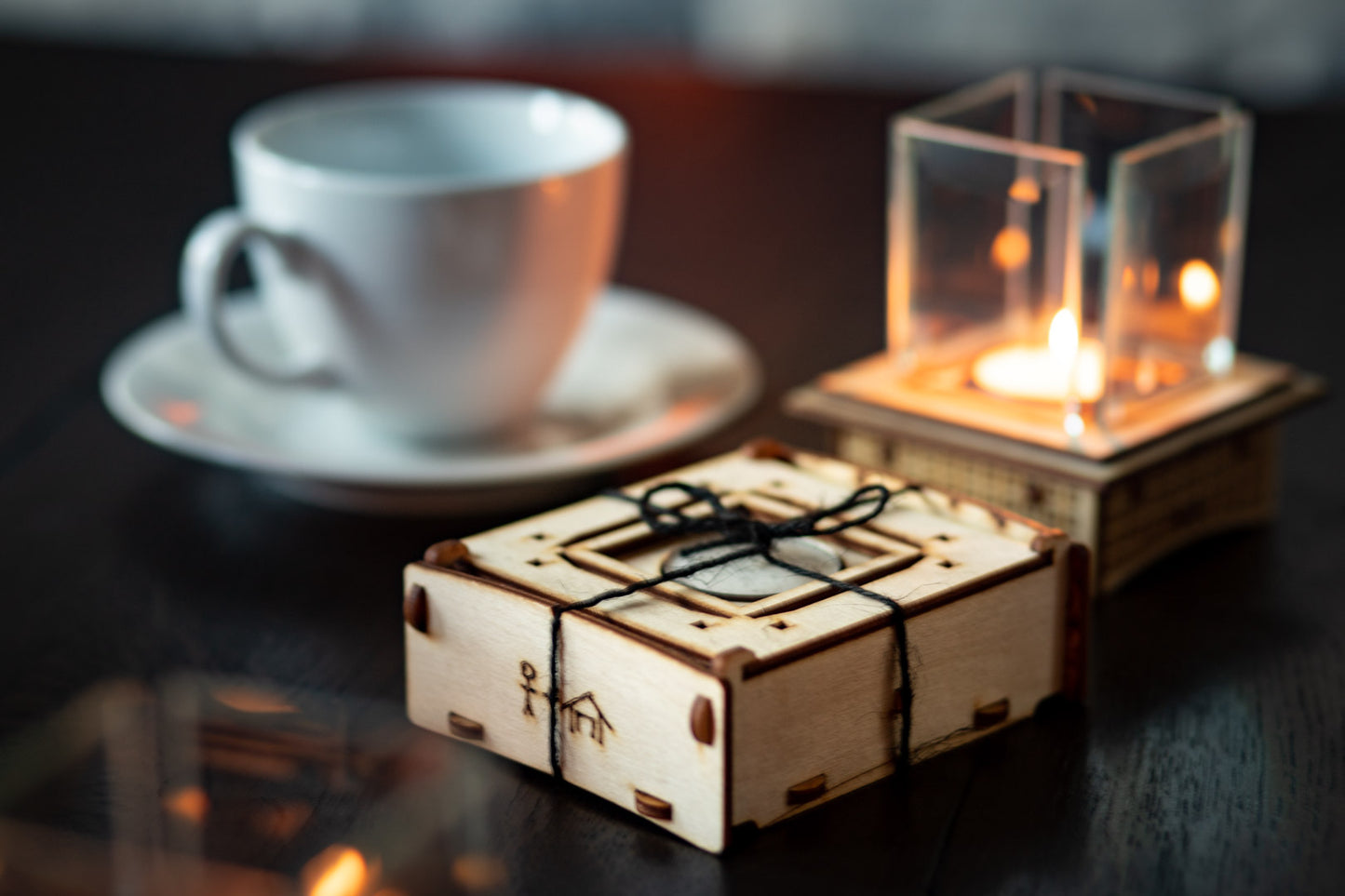 Tabletop Glass Fireplace, 2 sizes to warm your evening!