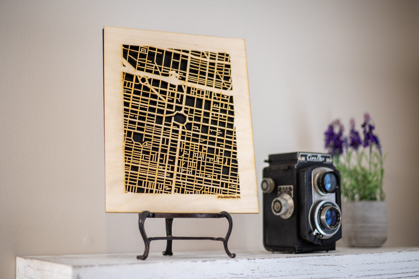 Custom Street Maps, 8x10" and 16x20" Wooden Street Cutouts