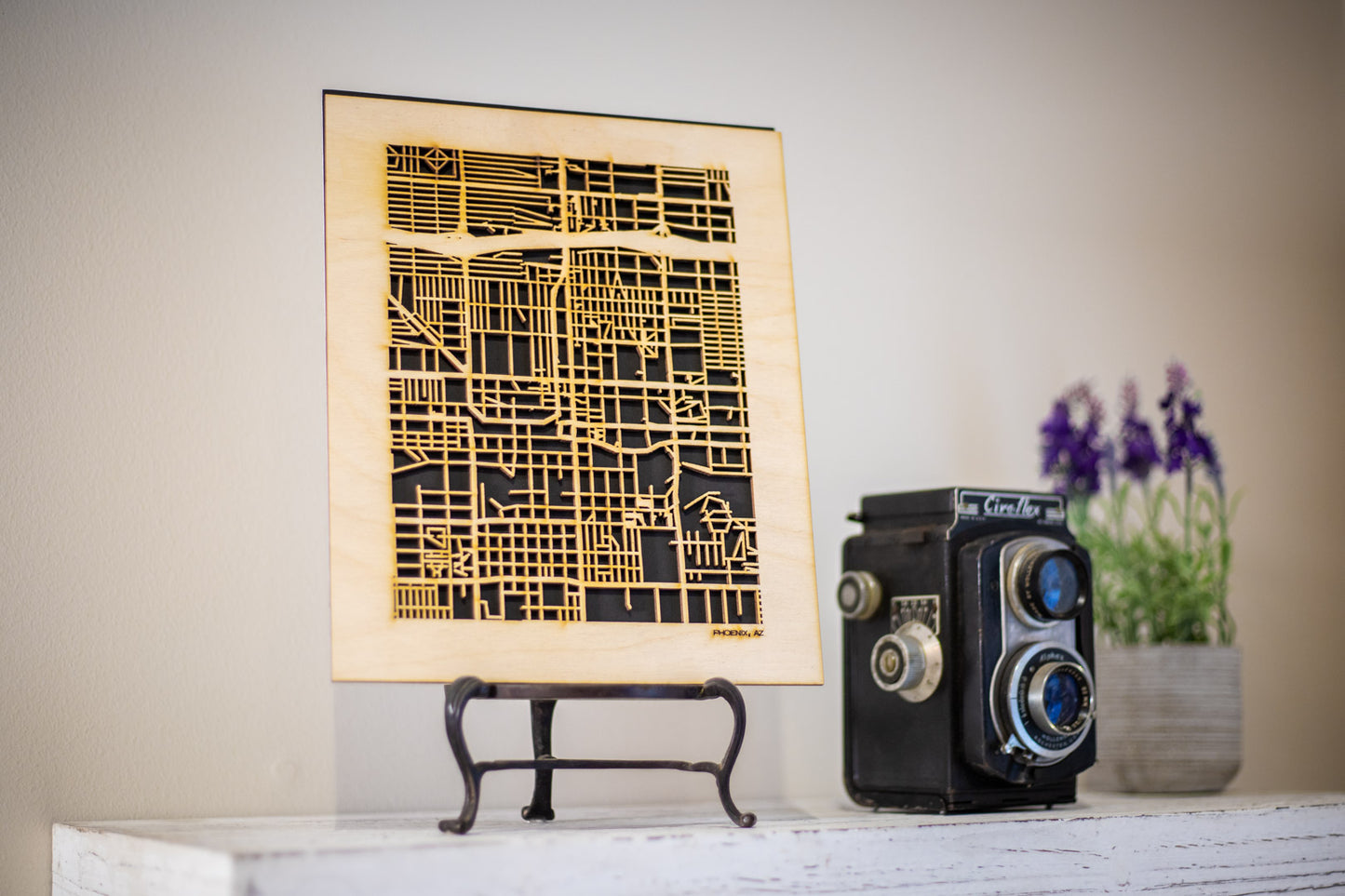 Custom Street Maps, 8x10" and 16x20" Wooden Street Cutouts
